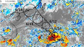 天氣分析師,吳聖宇,熱帶擾動,98W,颱風
圖／翻攝自天氣職人-吳聖宇