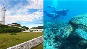 小琉球 綠島（合成圖／高鐵提供、翻攝自交通部觀光局官網