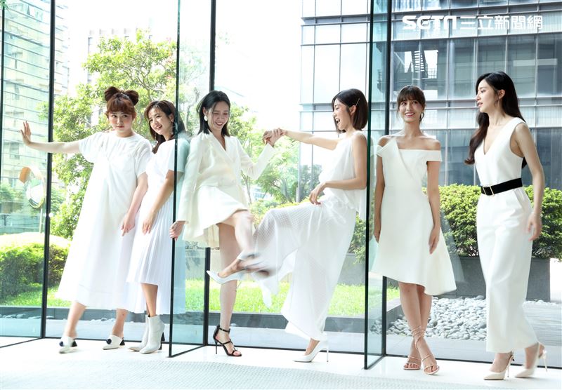 喬雅琳、臧芮軒、程予希、蔡黃汝、陳敬宣、謝翔雅、出席「我的青春沒在怕」姊妹淘party卡司發布會。（記者邱榮吉/攝影）