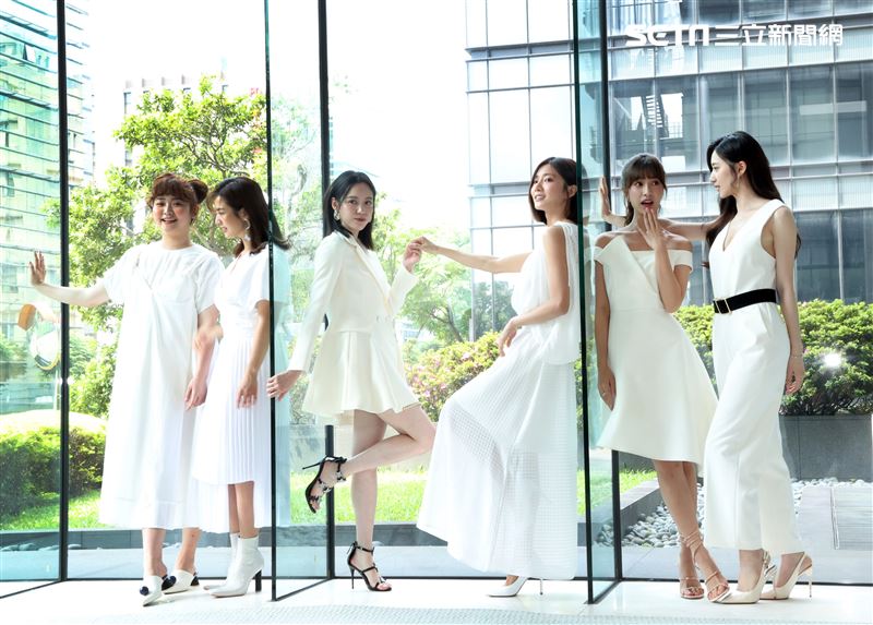 喬雅琳、臧芮軒、程予希、蔡黃汝、陳敬宣、謝翔雅、出席「我的青春沒在怕」姊妹淘party卡司發布會。（記者邱榮吉/攝影）