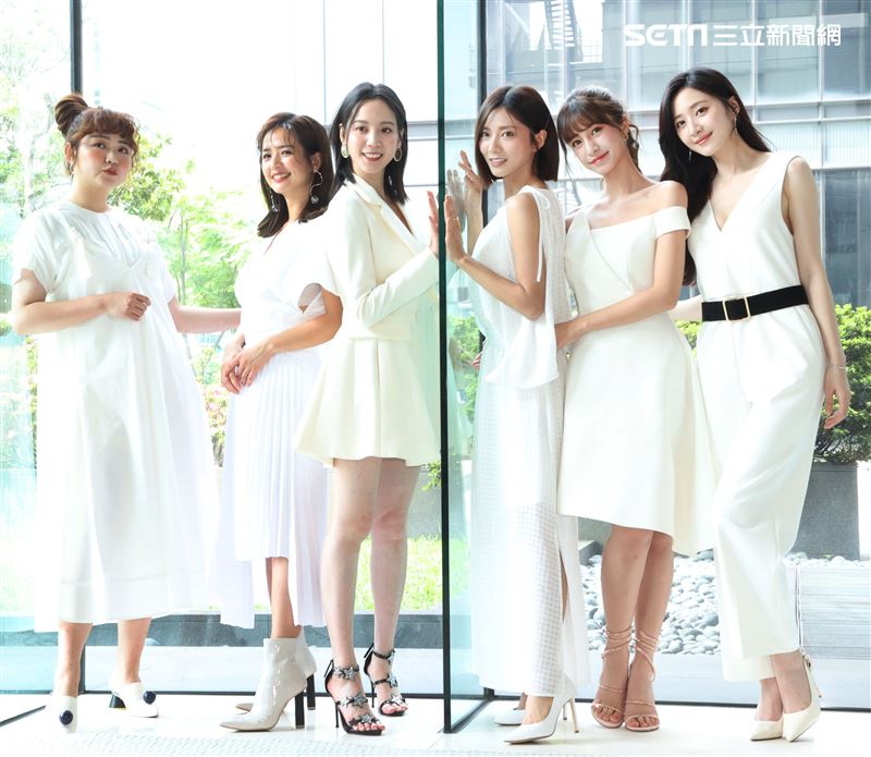 喬雅琳、臧芮軒、程予希、蔡黃汝、陳敬宣、謝翔雅、出席「我的青春沒在怕」姊妹淘party卡司發布會。（記者邱榮吉/攝影）