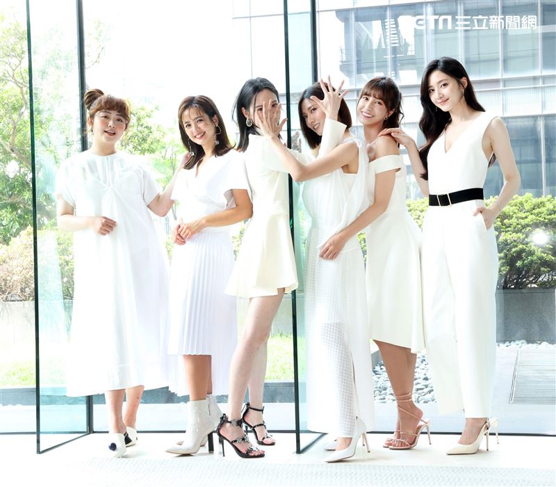 喬雅琳、臧芮軒、程予希、蔡黃汝、陳敬宣、謝翔雅、出席「我的青春沒在怕」姊妹淘party卡司發布會。（記者邱榮吉/攝影）