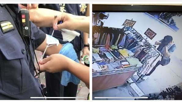 畫面曝光！燃鞭炮迎鑾轎　2警遭炸傷