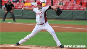 ▲樂天桃猿先發投手威拉諾。（圖／記者劉彥池攝影）