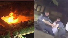 得來速之死延燒！非裔男遭警開槍身亡…示威者放火燒餐廳。（圖／翻攝自推特)
