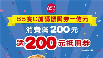滿千送千超省　連鎖咖啡送一億抵用券