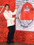 小鬼黃鴻升出席百威啤酒重磅聯名潮品全系列。（記者邱榮吉/攝影）（喝酒不開車） 