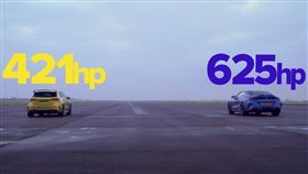 ▲賓士A45 S對決BMW M8 Competition（圖／翻攝CarWow Yourube）