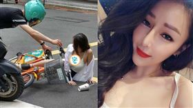 白衣爆乳辣妹好身材引發網友熱烈討論。（圖／翻攝爆廢公社）