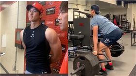 大谷翔平練習硬舉。（圖／翻攝自大谷IG）
