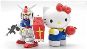 反差萌,台灣萬代南夢宮,Hello Kitty x 鋼彈模型,Hello Kitty/RX-78-2 鋼彈[SD EX-STANDARD],鋼彈,凱蒂貓