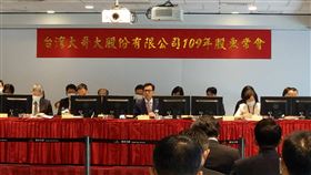 台灣大股東會登場  通過4.75元股利台灣大哥大舉行股東會，董事長蔡明忠主持，會中通過去年財報，以及每股配發4.75元現金股利。中央社記者江明晏攝  109年6月18日