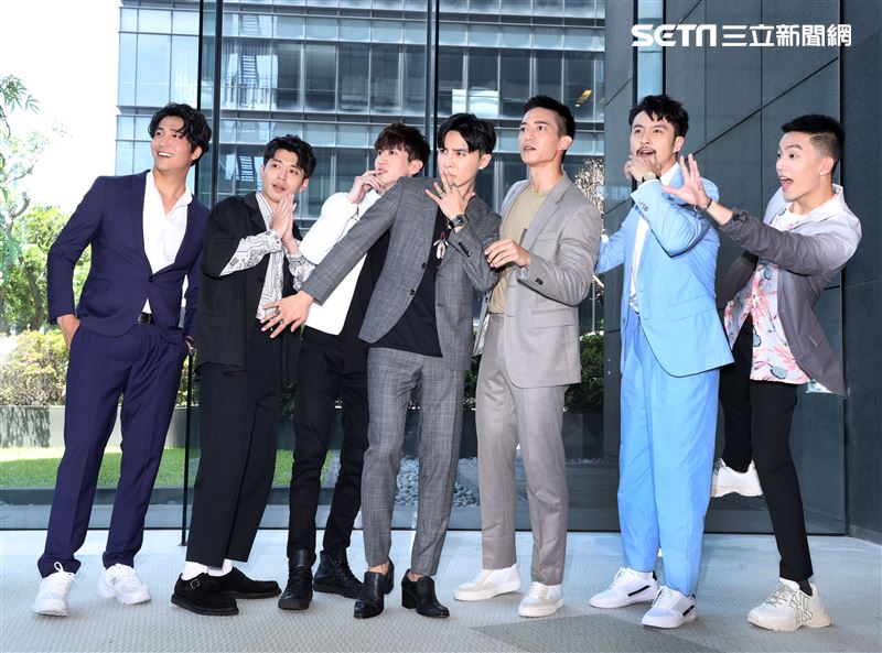 「我的青春沒在怕」演員吳翔震、侯彥西、孫沁岳、唐禹哲、王家梁、張雁名、徐謀俊出席卡司發布會。（記者邱榮吉/攝影）