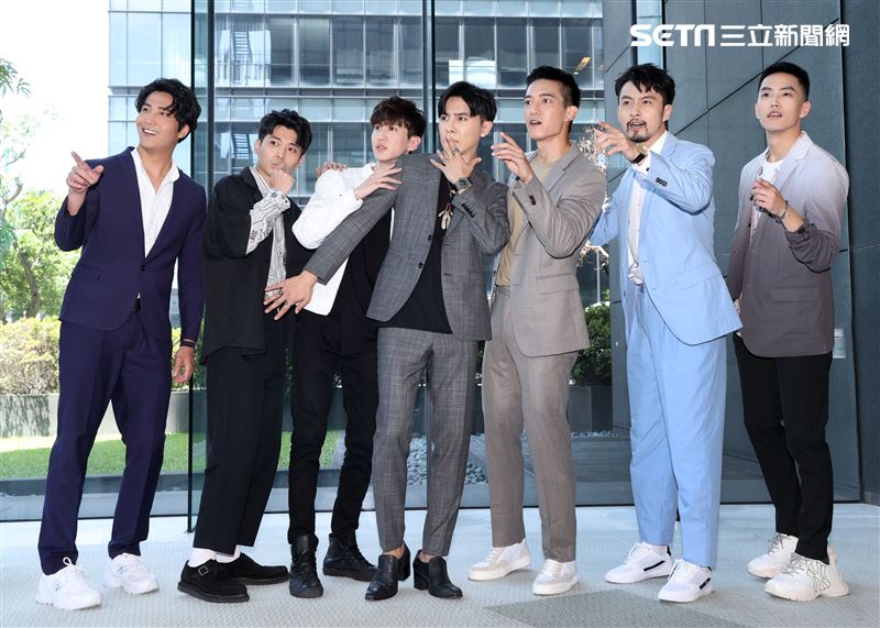 「我的青春沒在怕」演員吳翔震、侯彥西、孫沁岳、唐禹哲、王家梁、張雁名、徐謀俊出席卡司發布會。（記者邱榮吉/攝影）