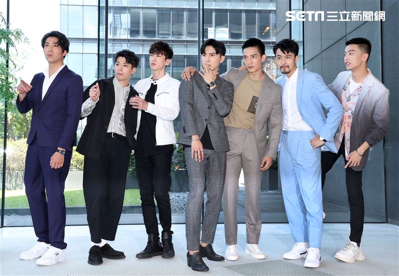 「我的青春沒在怕」演員吳翔震、侯彥西、孫沁岳、唐禹哲、王家梁、張雁名、徐謀俊出席卡司發布會。（記者邱榮吉/攝影）