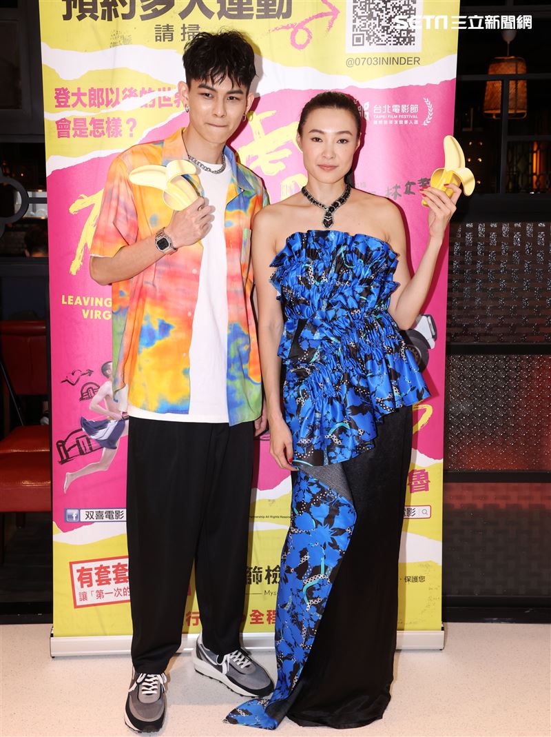 電影「破處」演員楊懿軒、曾珮瑜。（記者邱榮吉/攝影）