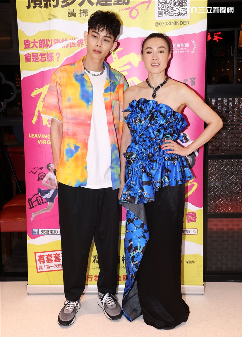 電影「破處」演員楊懿軒、曾珮瑜。（記者邱榮吉/攝影）