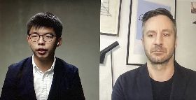 黃之鋒參加哥本哈根民主高峰會