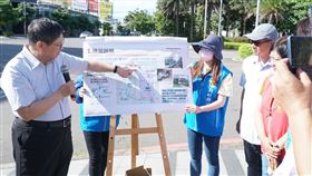 楊文科縣長視察竹北環北路一段286巷及五岔路口提2方案「解塞」（圖／新竹縣政府）