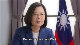 總統蔡英文出席出席哥本哈根民主高峰會（圖／翻攝總統府提供畫面）