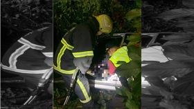 苗栗,車禍,三灣,南庄外環道,受困（圖／翻攝畫面）