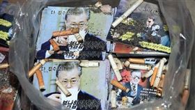 丟文在寅菸蒂！北韓嗆「南韓人渣惡有惡報」…行傳單散佈戰 圖／翻攝自朝中社
