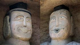 中國二立佛被弄成「猥瑣樣」　網一看崩潰：不會修就別瞎修（圖／翻攝自微博）