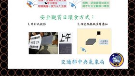 氣象局教你2招安全觀賞日環食。（圖／氣象局提供）