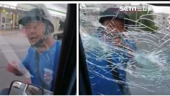 被切車爆氣！莽男大鎖砸車驚悚影像曝