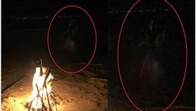 靈異,海水浴場,照片,火堆（圖／翻攝靈異公社）
