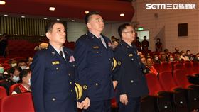 台北市警察局分局長交接。大安分局長王旭昌、中正第二分局長許頌嘉、文山第一分局長吳在堂　翻攝畫面