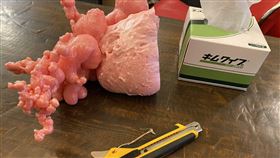 發泡填充劑,粉色,肉塊
圖／翻攝自@saikorodo推特