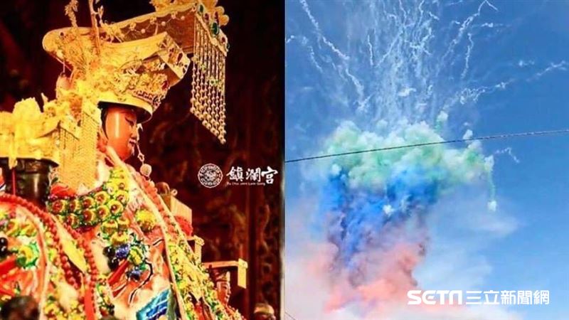 媽祖顯靈？煙火驚見祂　比對照網讚嘆