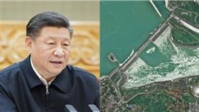 習近平、三峽大壩（組合圖／翻攝自新華網、微博）
