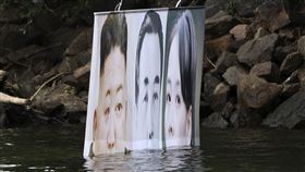 金正恩、金日成、金與正的橫幅
圖／美聯社／達志影像