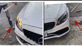砸賓士（圖／翻攝畫面）