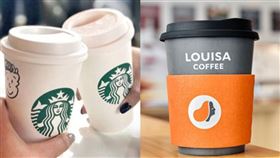 星巴克 路易莎（合成圖／資料照）