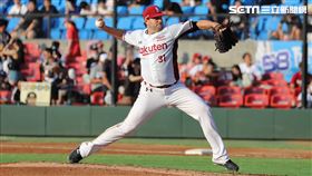▲樂天桃猿先發投手威拉諾。（圖／記者劉彥池攝影）