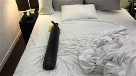 桃園,摩鐵,笑氣,鋼瓶,情侶（圖／翻攝畫面）