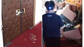 國民黨立委打破玻璃闖立院議場（圖／翻攝管碧玲臉書）