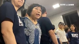 葉毓蘭噴漆毀議場　摔倒辯：我耐摔