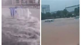 湖北宜昌淹水（圖／翻攝自推特）