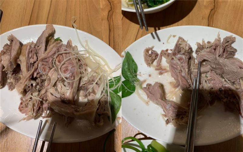 他點220元鵝肉　卻見整盤碎骨上桌