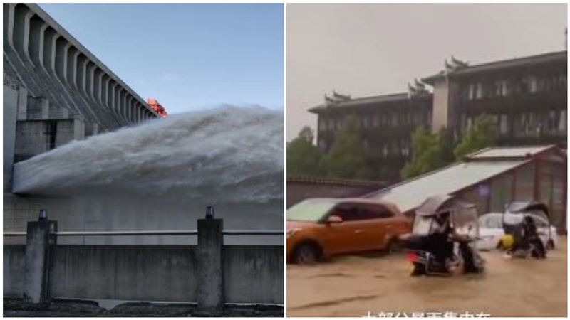 暴雨狂炸！三峽大壩洩洪湖北宜昌遭淹