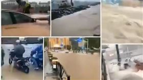 湖北宜昌淹水（圖／翻攝自推特）