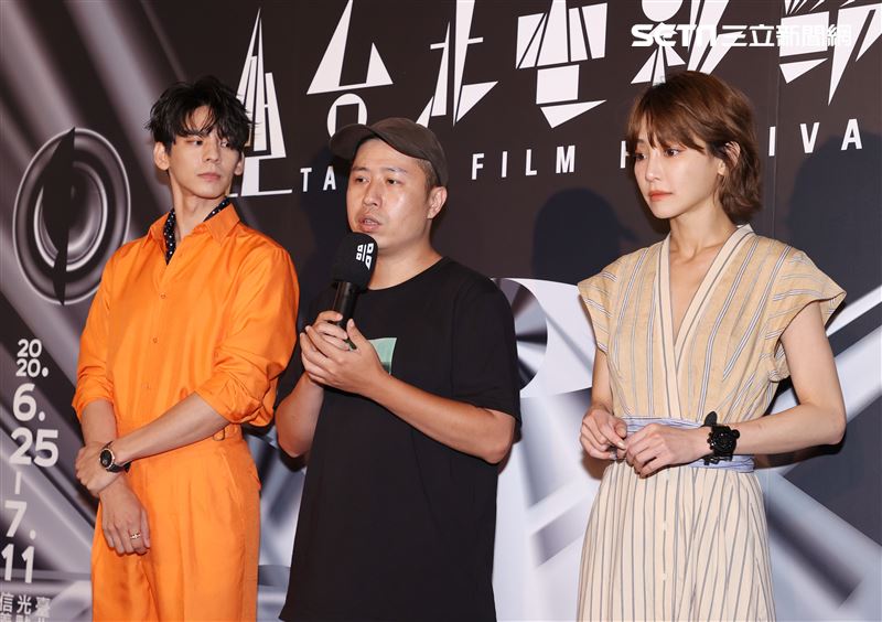 導演廖明毅、林柏宏、謝欣穎出席「怪胎」亞洲首映。（記者邱榮吉/攝影）