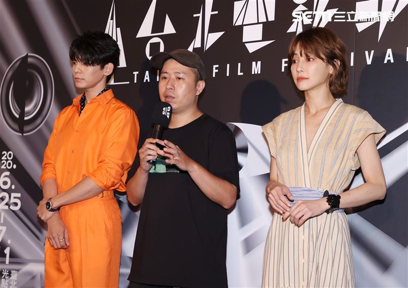 導演廖明毅、林柏宏、謝欣穎出席「怪胎」亞洲首映。（記者邱榮吉/攝影）