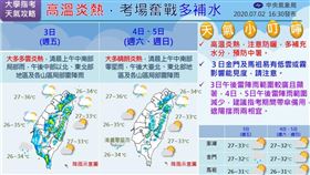 氣象局官方粉專「報天氣 - 中央氣象局」今（2）天下午貼出一張圖