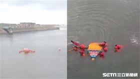 雲林二崙龍結媽遶境過河險被滅頂／李沛青授權提供