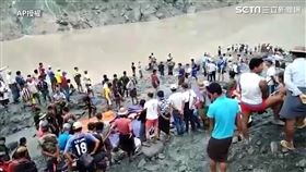 緬甸礦場土石流（圖／AP授權）